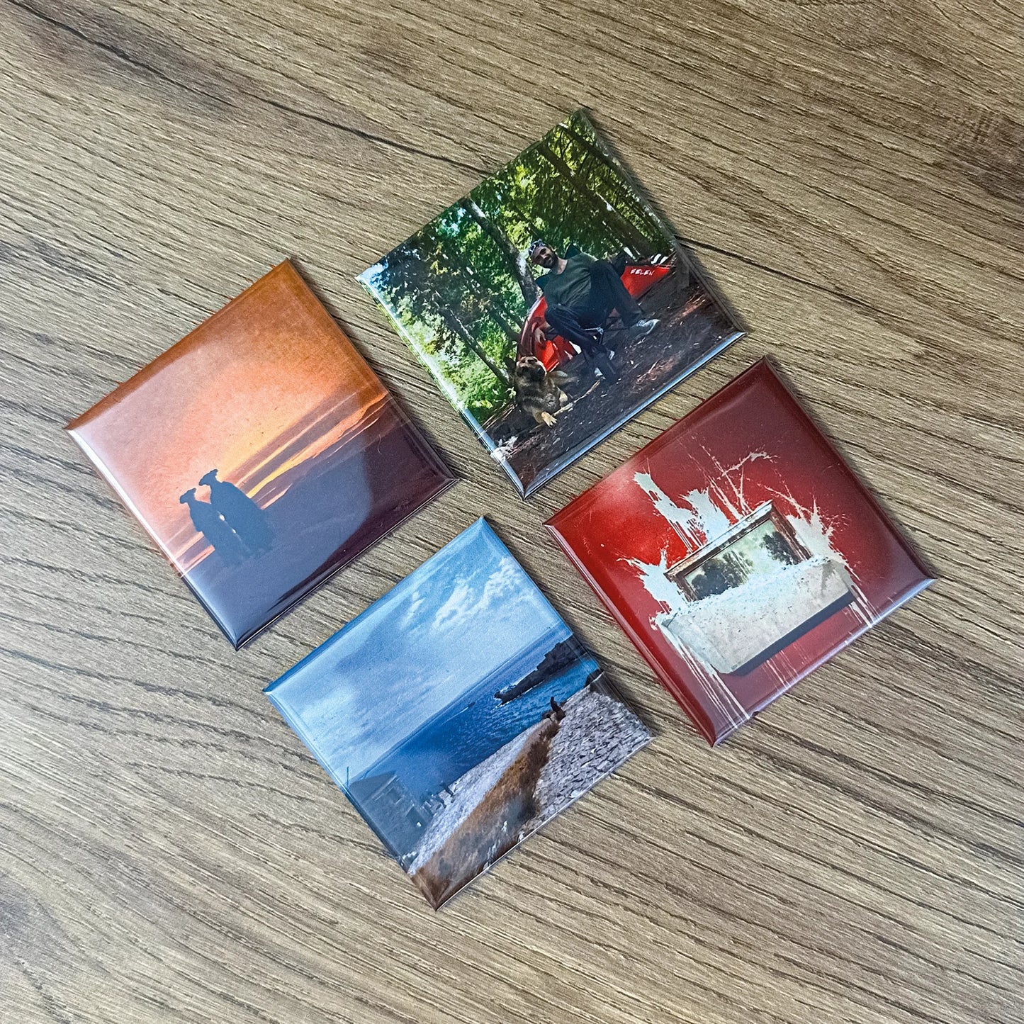 Kişiye özel resimli kare magnet