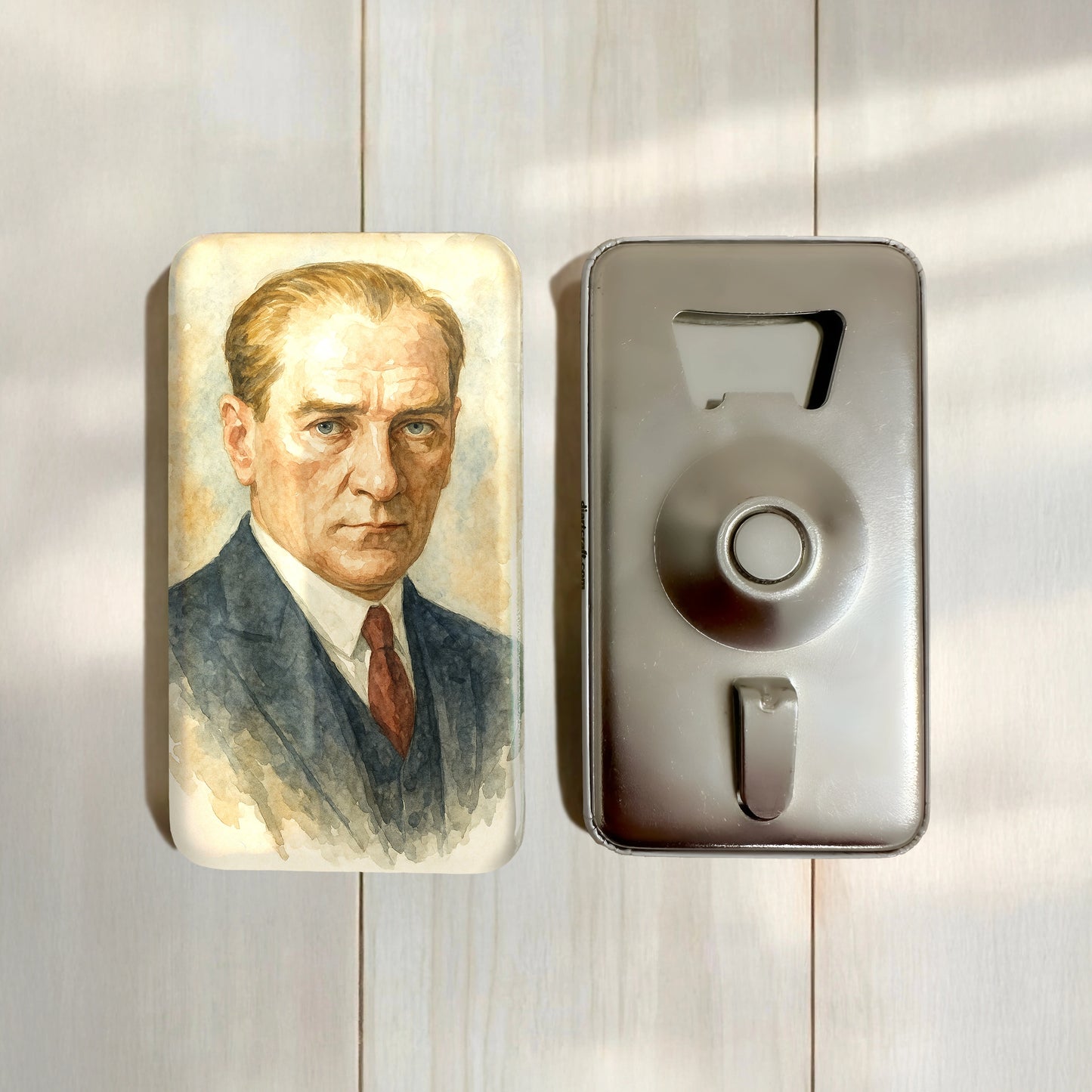 Kişiye özel resimli metal magnet açacak Atatürk temalı
