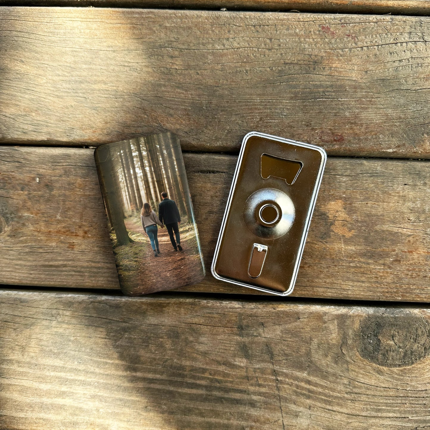 Kişiye özel resimli metal magnet açacak sonbahar temalı