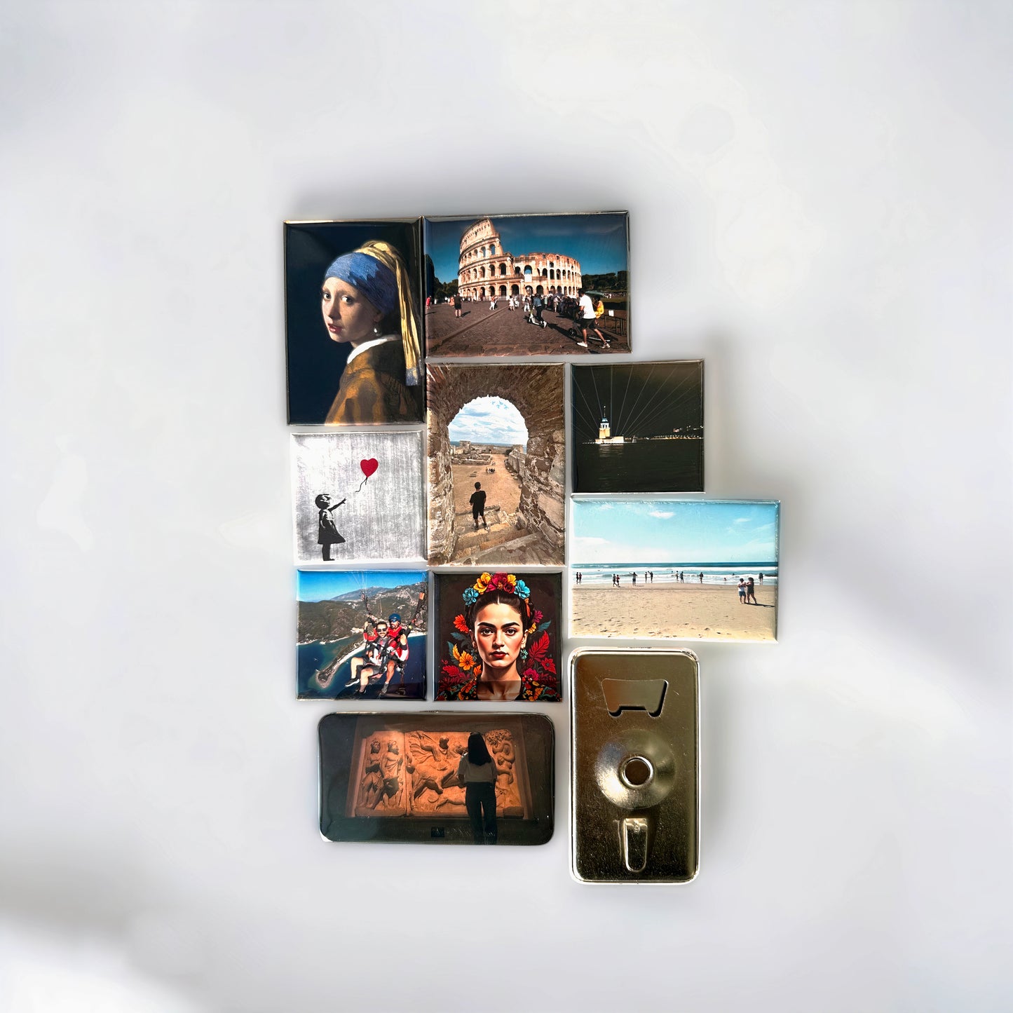 Sevgiliye Özel Hediye Kutusu: İçinde Kare, Dikdörtgen ve Açacak Magnet Bulunan 9 Parça Set