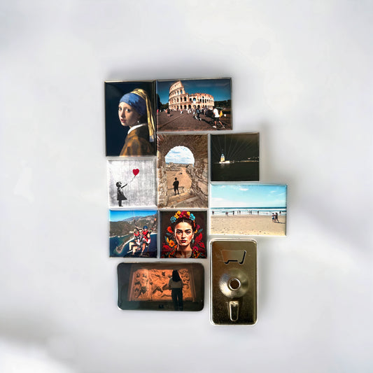 Sevgiliye Özel Hediye Kutusu: İçinde Kare, Dikdörtgen ve Açacak Magnet Bulunan 9 Parça Set