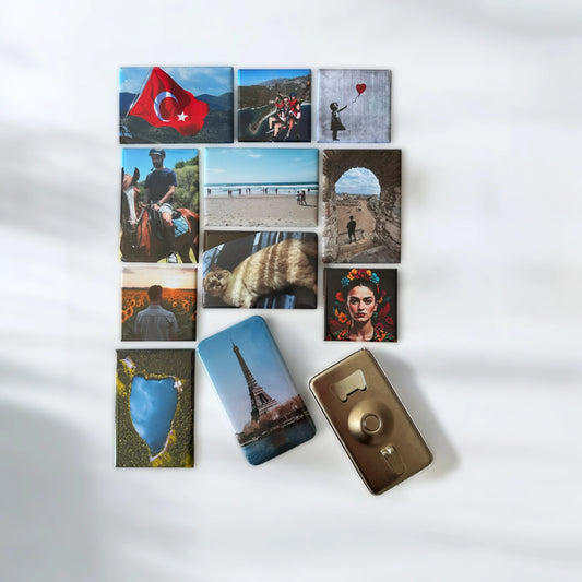 Sevgiliye Özel Hediye Kutusu: İçinde Kare, Dikdörtgen ve Açacak Magnet Bulunan 11 Parça Set